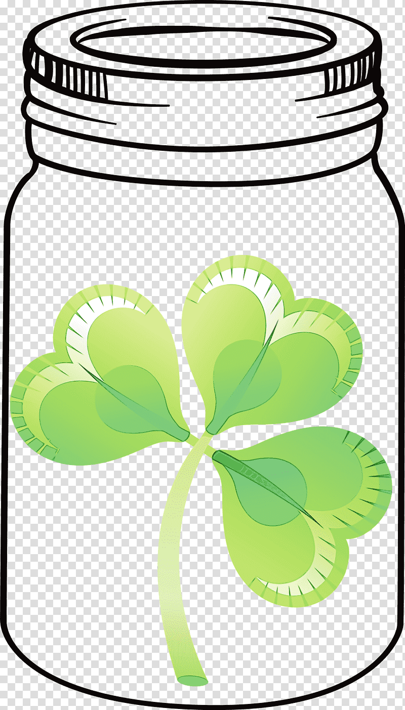 flower leaf green symbol meter, St Patricks Day, Mason Jar, Watercolor, Paint, Wet Ink, Line transparent background PNG clipart