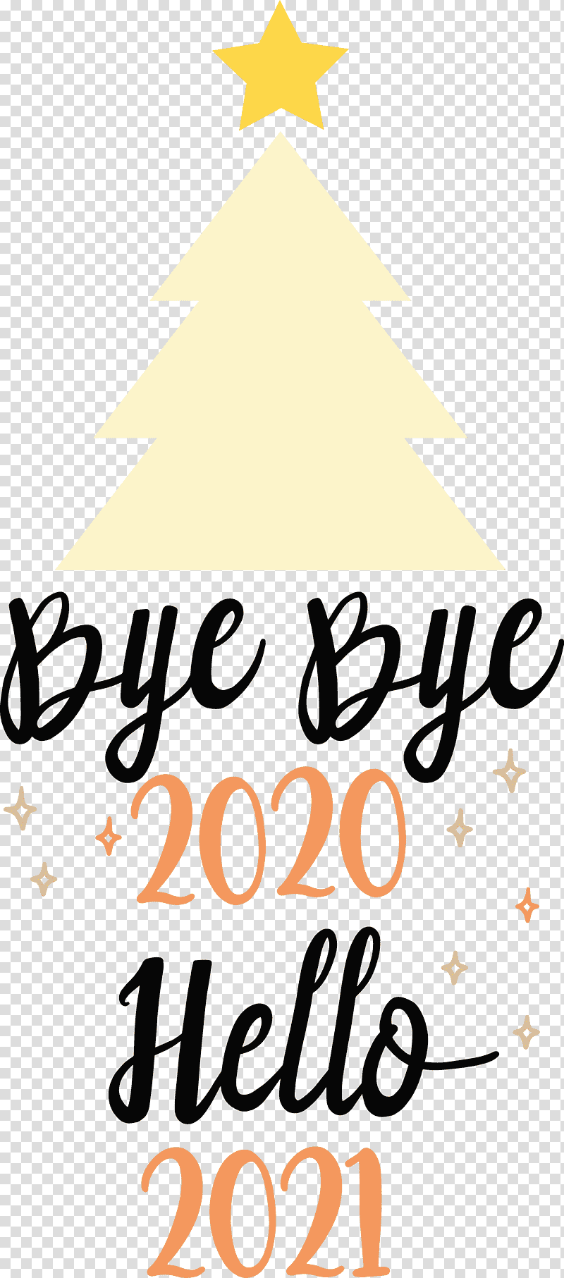 Christmas tree, Hello 2021 Year, Bye Bye 2020 Year, Watercolor, Paint, Wet Ink, Logo transparent background PNG clipart
