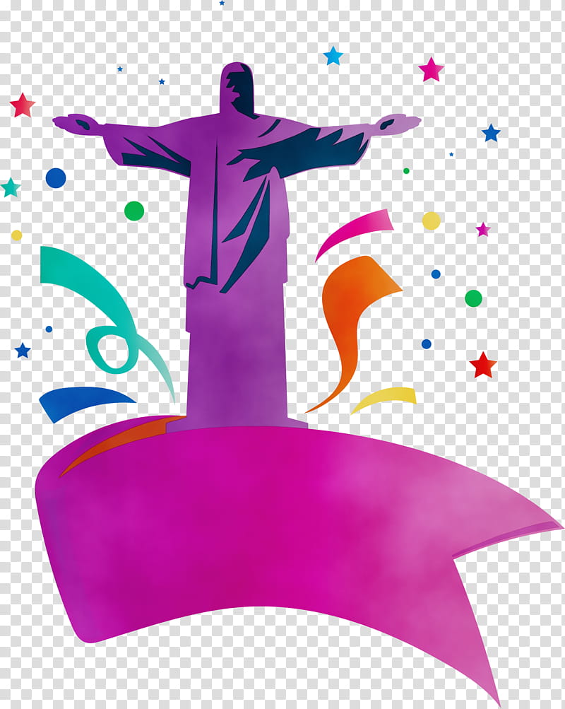 christ the redeemer same thing iguazu falls, Watercolor, Paint, Wet Ink, Olympic Games Rio 2016, Selfie, Rio De Janeiro, Brazil transparent background PNG clipart