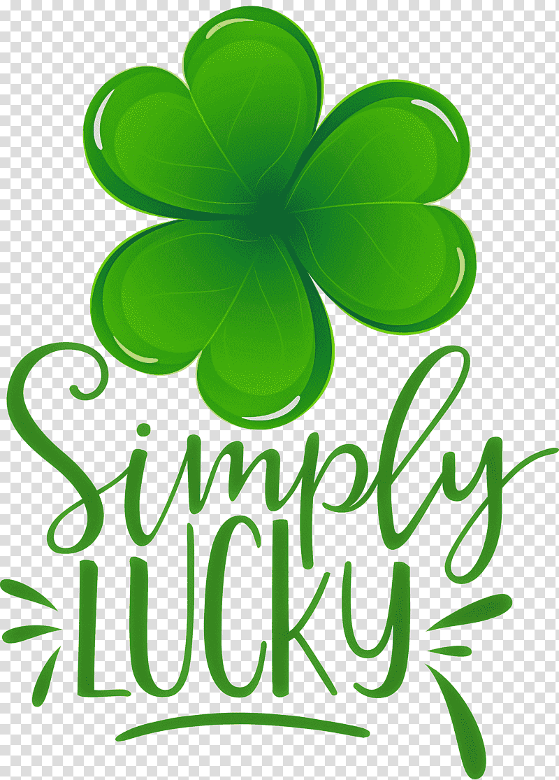 shamrock Simply Lucky Saint Patricks Day, Leaf, Logo, Green, Meter, Flower, Plants transparent background PNG clipart