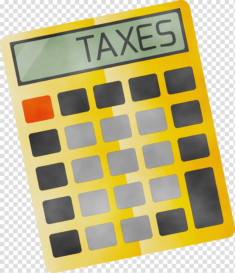 calculator office equipment, Tax Day, Watercolor, Paint, Wet Ink transparent background PNG clipart