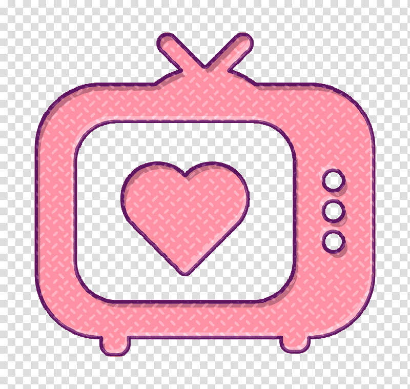 technology icon Television icon Interface Icon Compilation icon, Tv Icon, Heart, Line, M095, Geometry, Mathematics transparent background PNG clipart