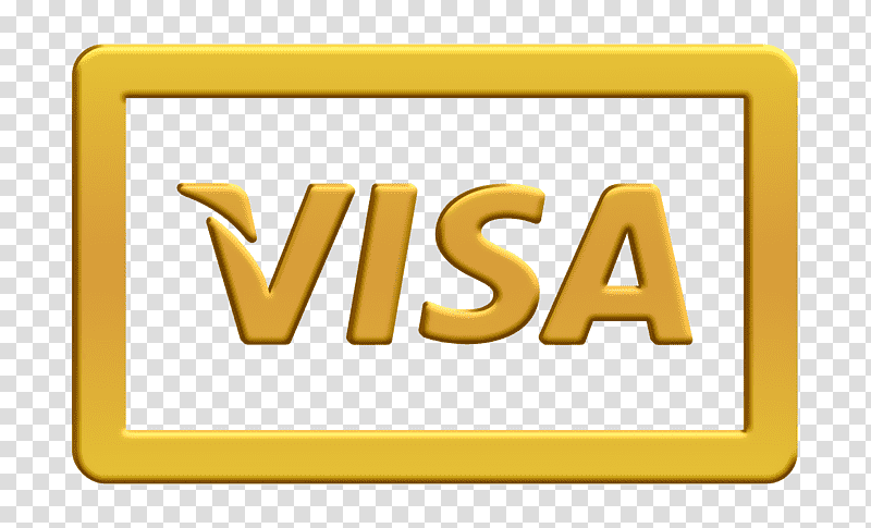 Shops icon logo icon VISA logo icon, Visa Icon, Symbol, Sign, Yellow, Meter, Line transparent background PNG clipart