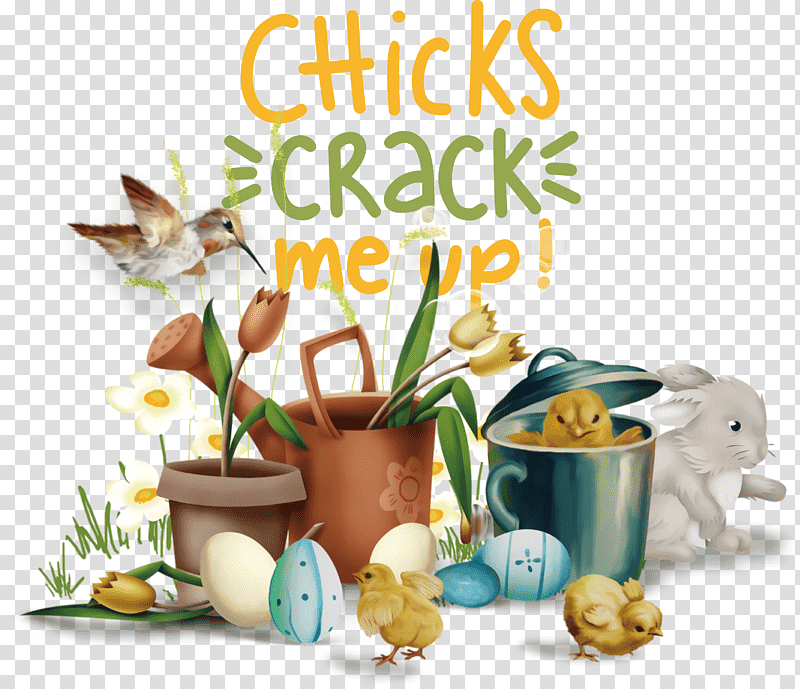 Chicks Crack Me Up Easter Day Happy Easter, Easter Bunny, Easter Egg, Salted Duck Egg, Easter Basket, Chinese Red Eggs, Easter Postcard transparent background PNG clipart