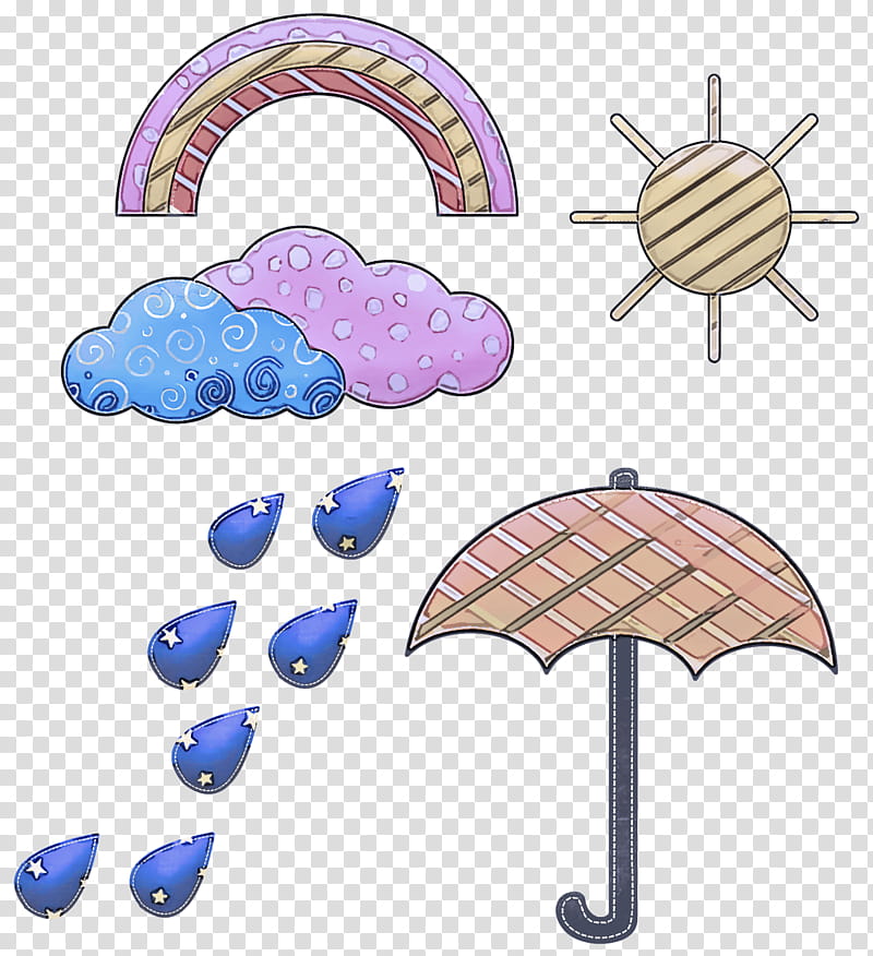textile drawing line art sky clothing, Umbrella, Color, Cloud transparent background PNG clipart