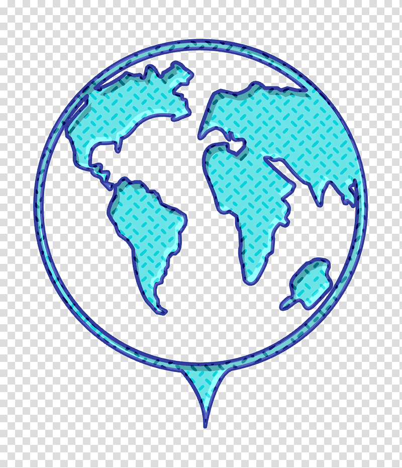 Globe icon Maps and Flags icon Earth globe pointer icon, Aqua M, Symbol, Meter, Fish, Leaf, Chemical Symbol transparent background PNG clipart