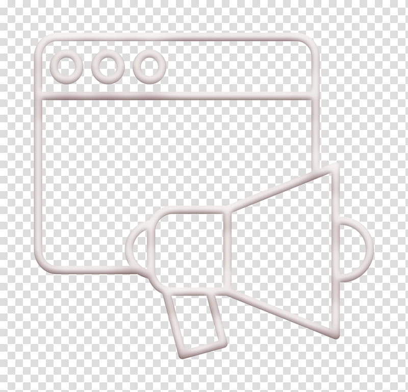Advert icon Coding icon Loudspeaker icon, Text, Line, Logo, Rectangle, Square, Blackandwhite, Gadget transparent background PNG clipart