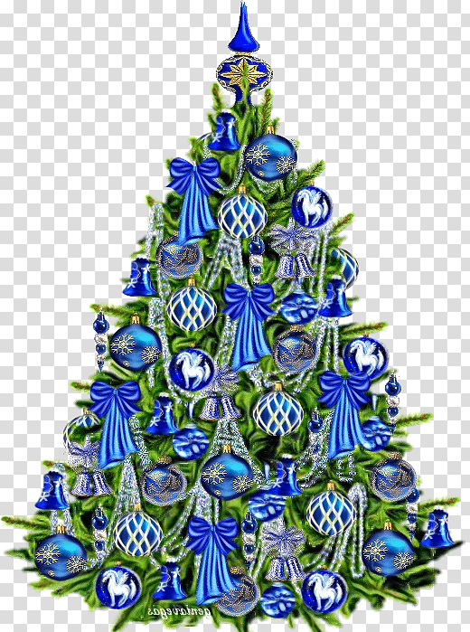 Christmas tree, Watercolor, Paint, Wet Ink, Spruce, Christmas Ornament, Cobalt Blue transparent background PNG clipart