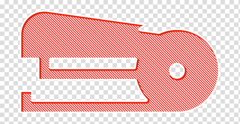 Office Equipment icon Stapler icon, Red, Orange, Line, Material Property, Logo transparent background PNG clipart