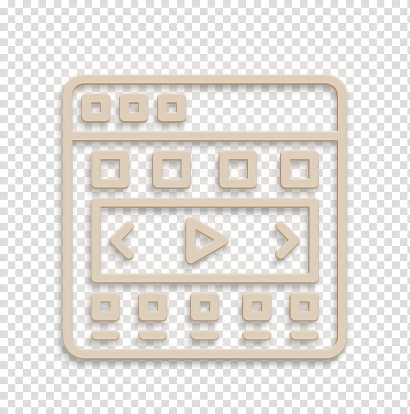 User Interface Vol 3 icon Carousel icon, Beige, Square, Label, Metal transparent background PNG clipart