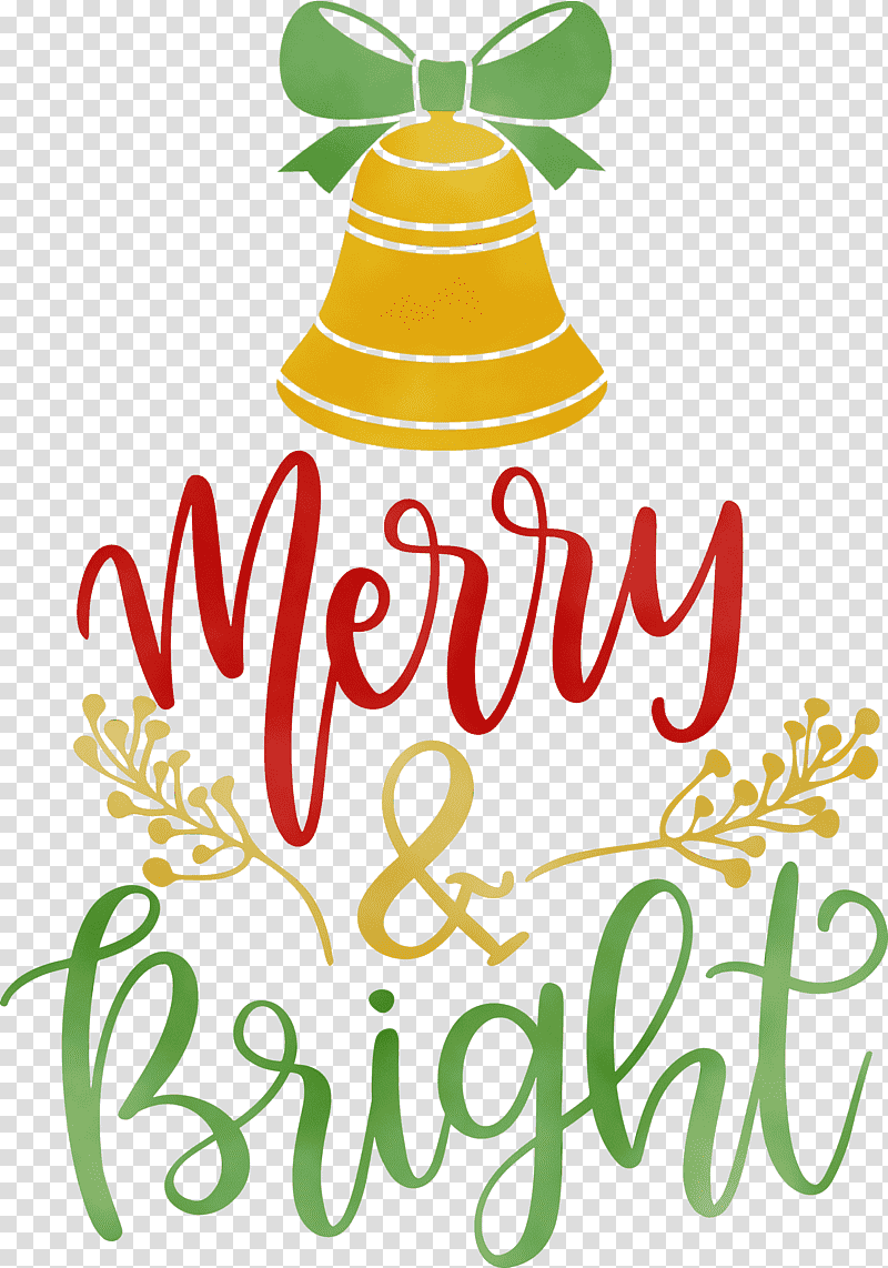 Christmas tree, Merry And Bright, Watercolor, Paint, Wet Ink, Holiday Ornament, Christmas Ornament M transparent background PNG clipart