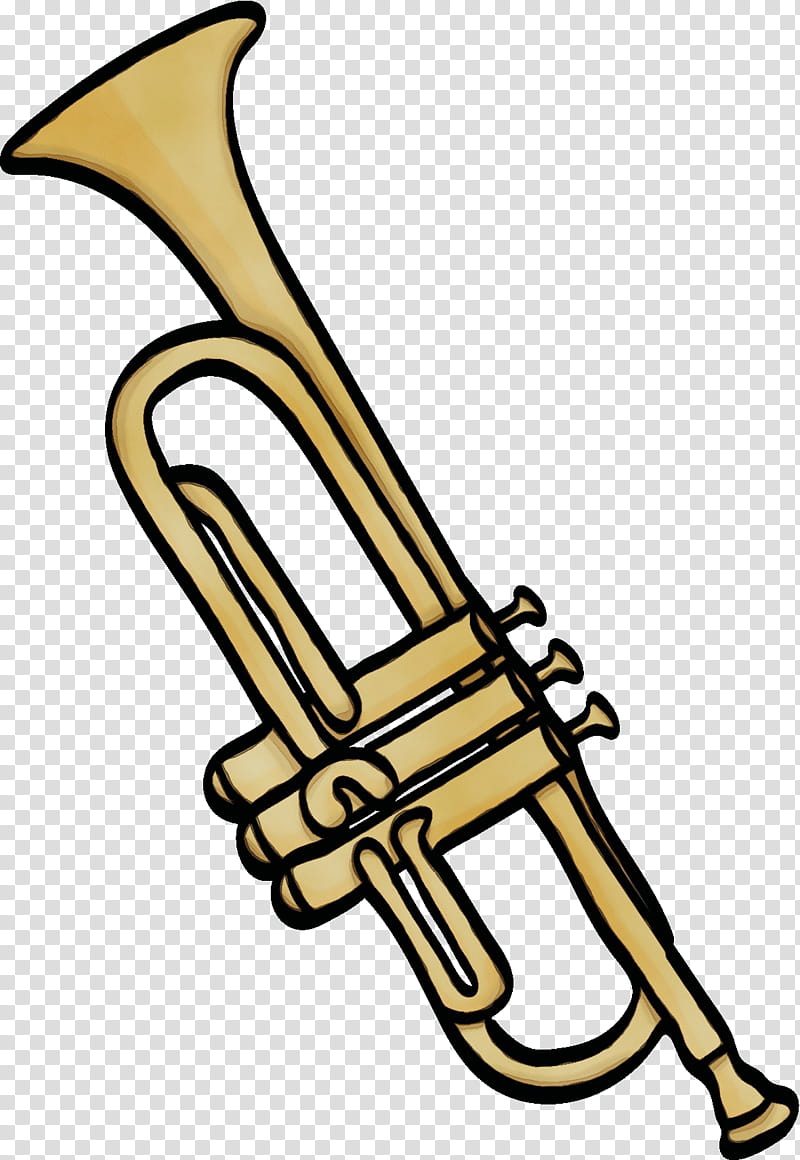 mellophone euphonium tenor horn trombone bugle, Watercolor, Paint, Wet Ink, French Horn, Line, Meter, Alto transparent background PNG clipart