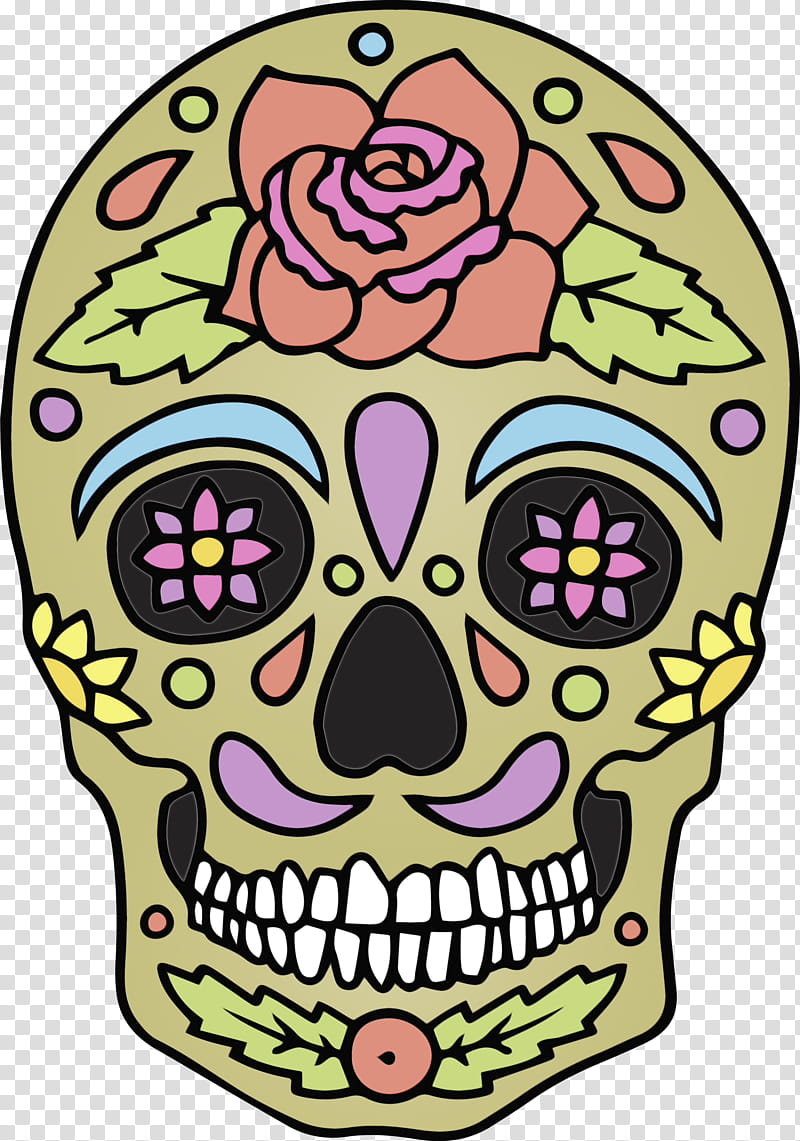 visual arts cinco de mayo mariachi day of the dead mexico, Skull, Watercolor, Paint, Wet Ink, Drawing, Calavera, Headgear transparent background PNG clipart