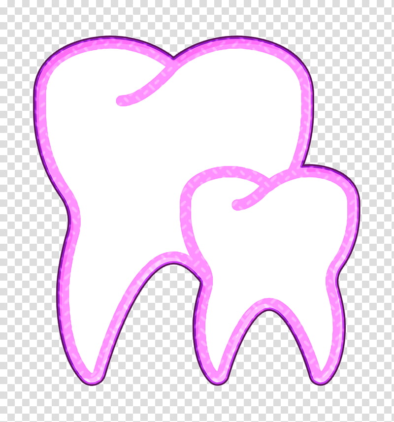 Teeth icon Dentist icon Dentistry icon, Pink, Heart, Purple, Violet, Magenta, Love transparent background PNG clipart