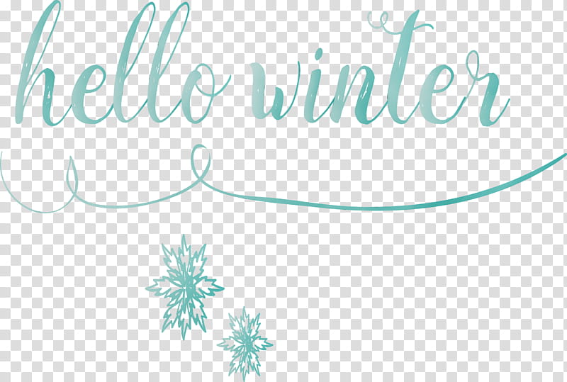 logo font turquoise tree meter, Hello Winter, Watercolor, Paint, Wet Ink, Line transparent background PNG clipart