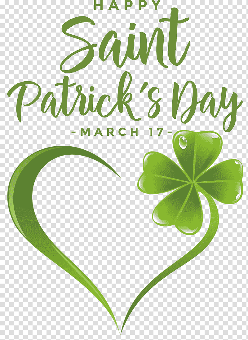 St Patricks Day Saint Patrick Happy Patricks Day, Leaf, Flower, Shamrock, Green, Meter, Medicine transparent background PNG clipart