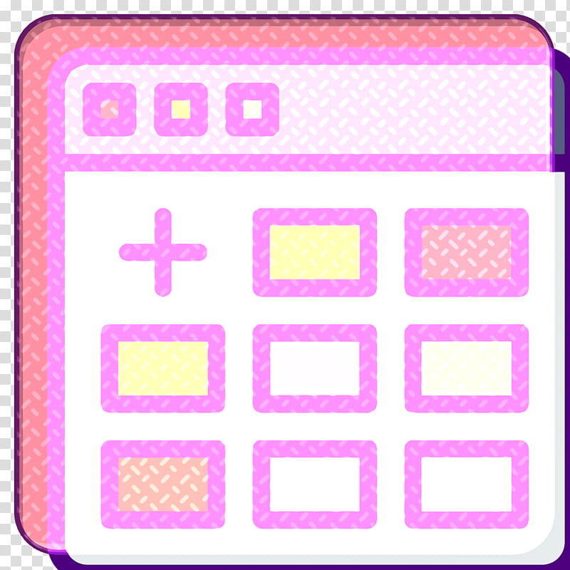 User Interface Vol 3 icon Section icon Add icon, Pink, Square, Magenta transparent background PNG clipart