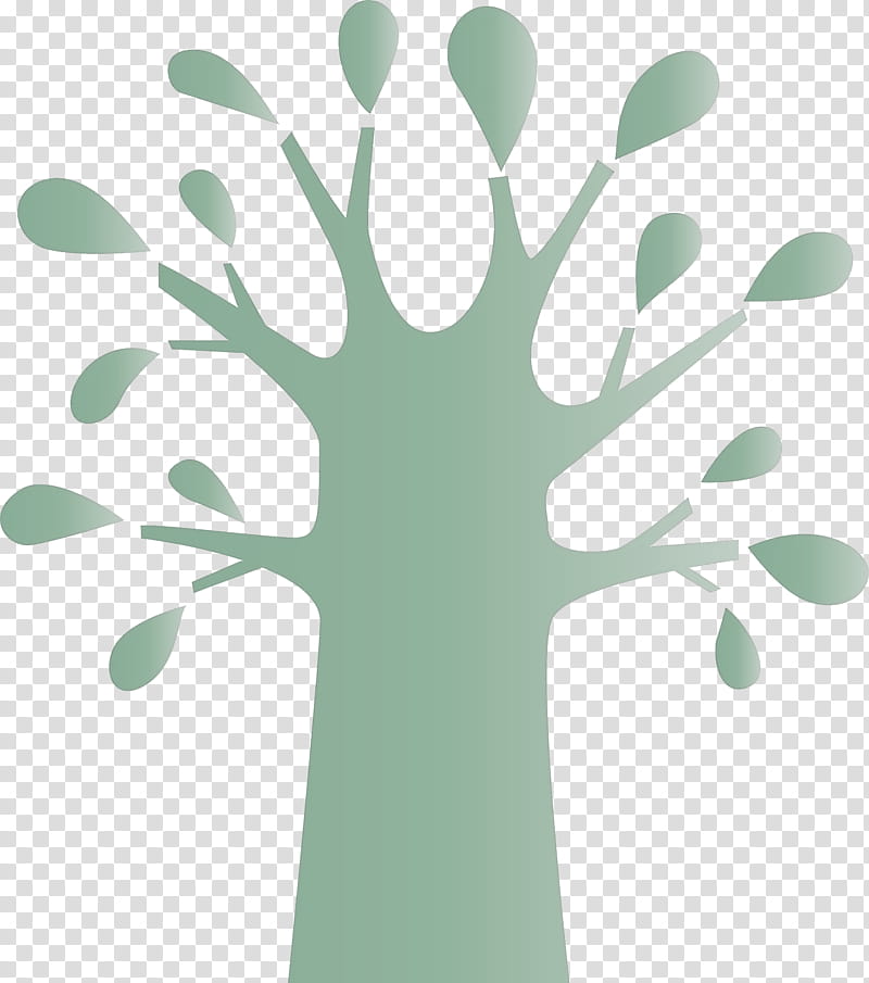 green leaf tree hand plant, Abstract Tree, Cartoon Tree, Tree , Finger, Branch transparent background PNG clipart