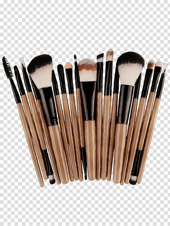 Makeup brush, Watercolor, Paint, Wet Ink, Paintbrush, Eye Shadow, Facial Makeup, Goat transparent background PNG clipart