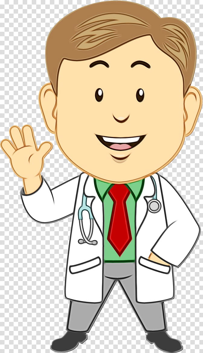 physician medicine health cartoon hospital, Watercolor, Paint, Wet Ink, Doctors Visit, Royaltyfree, Health Care transparent background PNG clipart