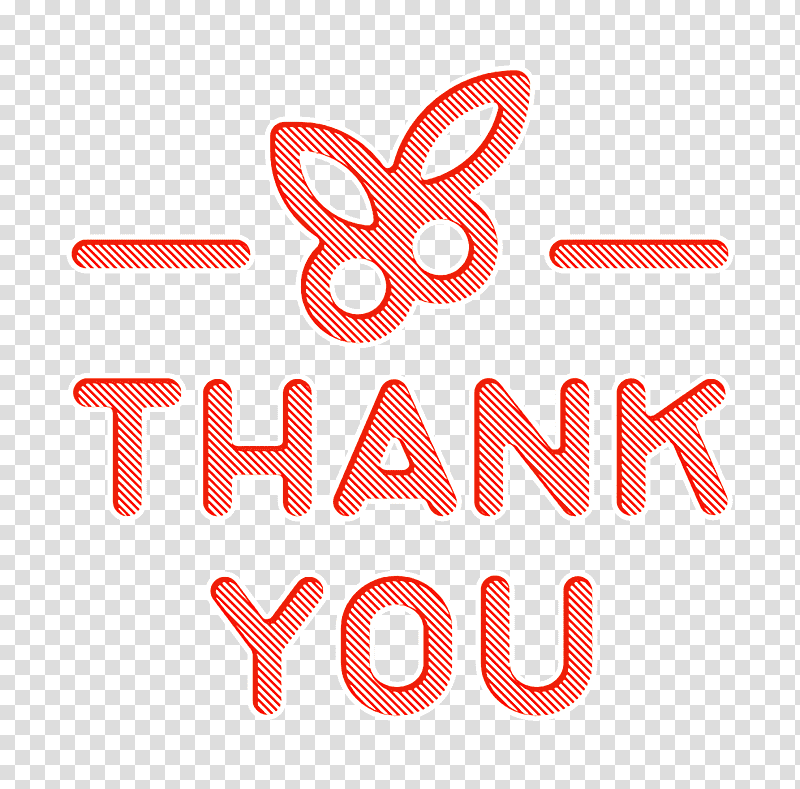 Thanksgiving icon Thank you icon, Logo, Red, Meter, Line, Mathematics, Geometry transparent background PNG clipart