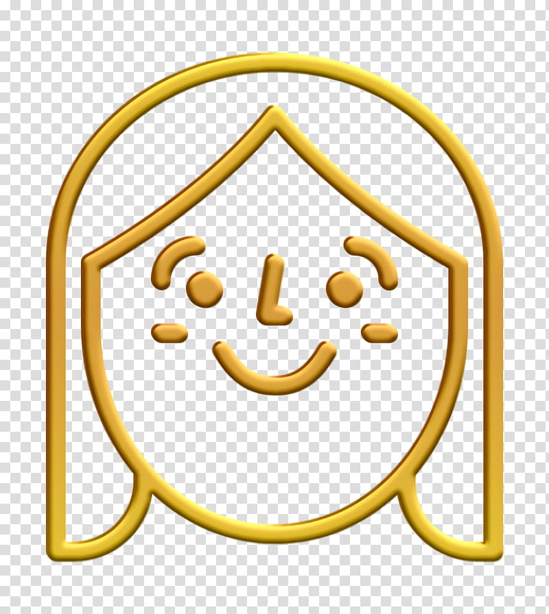 Woman icon Happy People Outline icon, Smiley, Gratis, Typeface transparent background PNG clipart