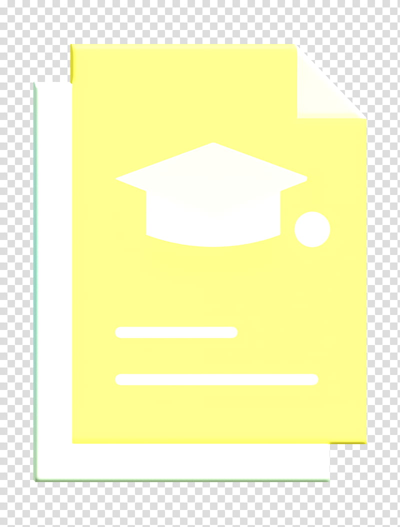 Files and folders icon Graduation icon School icon, Yellow, Text, Paper, Logo, Line, Circle, Material Property transparent background PNG clipart