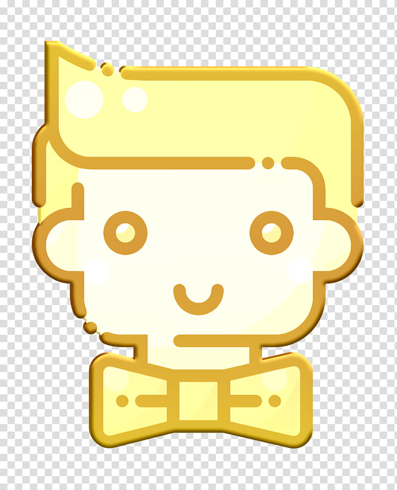 Birthday and party icon Wedding icon Groom icon, Yellow, Cartoon, Sticker transparent background PNG clipart