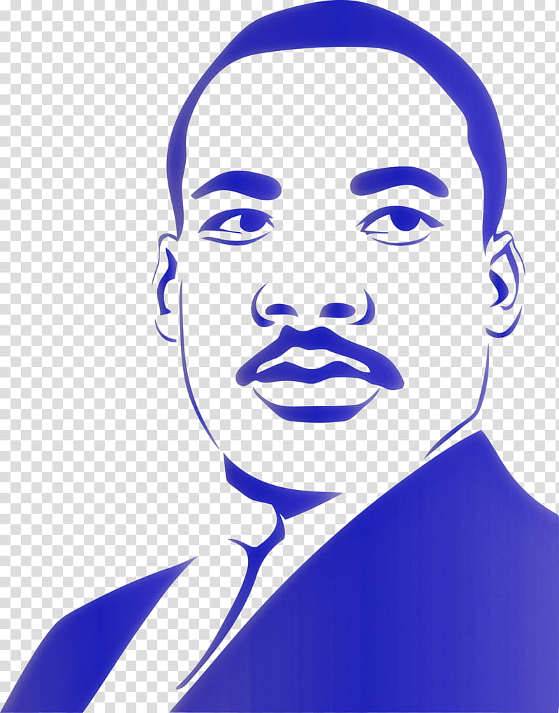 Martin Luther King Jr Day MLK Day King Day, Face, Facial Expression, Head, Blue, Cheek, Nose, Eyebrow transparent background PNG clipart