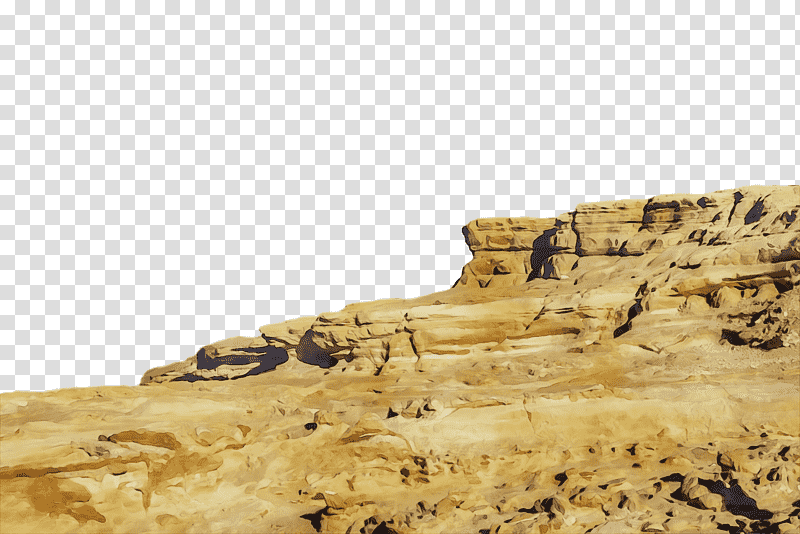 outcrop geology desert bedrock wadi, Watercolor, Paint, Wet Ink transparent background PNG clipart