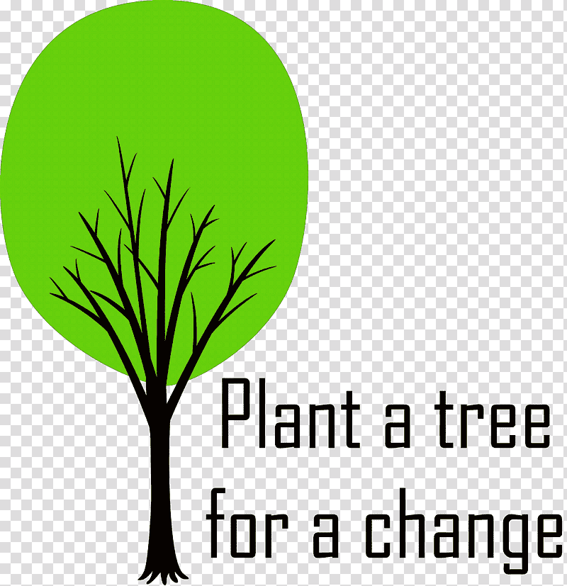 Plant a tree for a change arbor day, Leaf, Plant Stem, Logo, Green, Meter, Line transparent background PNG clipart