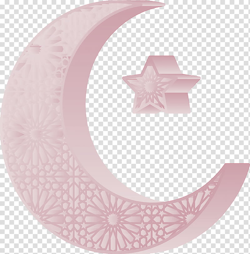 Star and Crescent ramadan kareem, Pink, Plate, Circle, Symbol, Tableware, Dishware transparent background PNG clipart