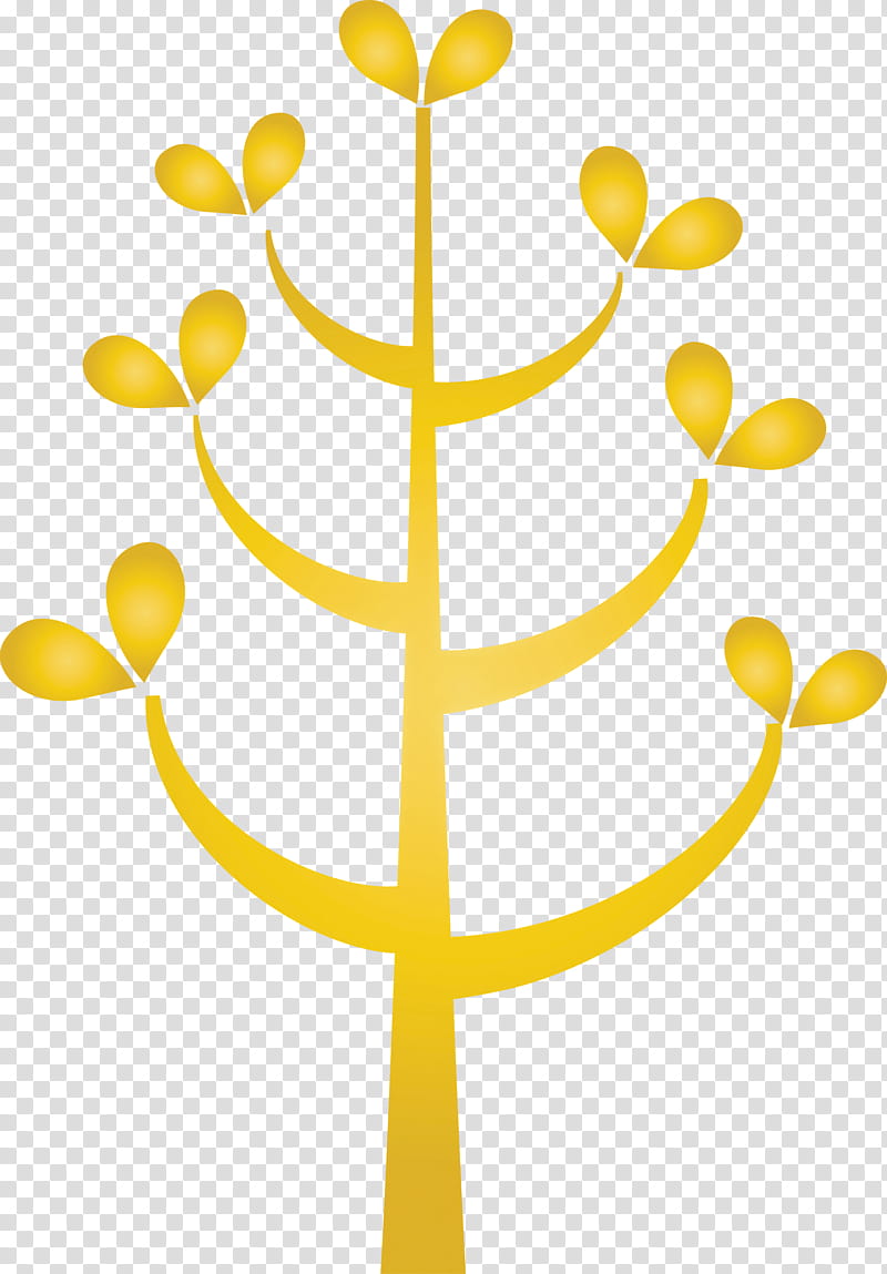 yellow symbol, Cartoon Tree, Abstract Tree, Tree transparent background PNG clipart