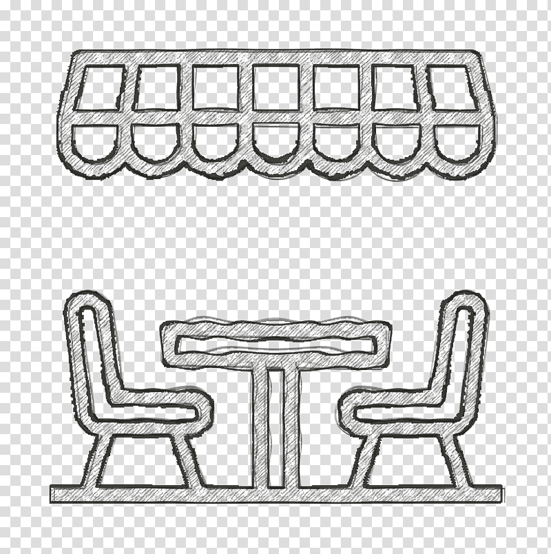 Travel icon Restaurant icon Dinner icon, M02csf, Chair M, Drawing, Can I Go To The Washroom Please, Furniture, Black And White transparent background PNG clipart