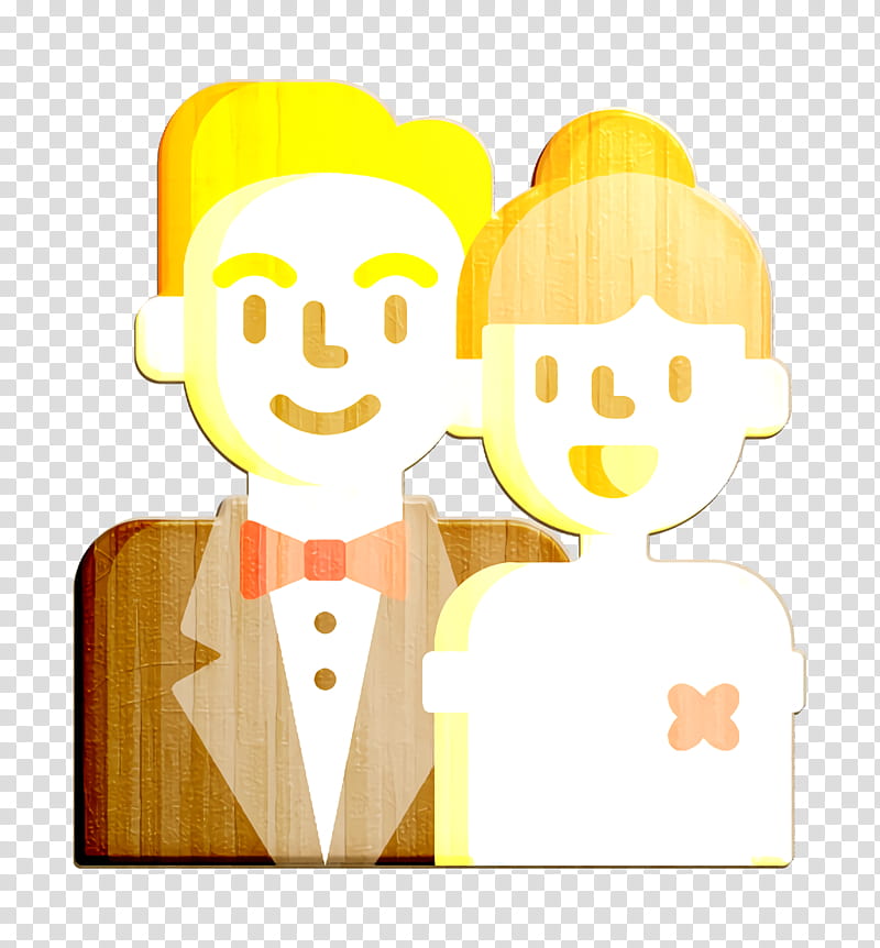 Wedding icon Bride icon Bride and groom icon, Bus, Season Bus Services Co Pte Ltd, Meter, Cartoon, Yellow, Character, Company transparent background PNG clipart