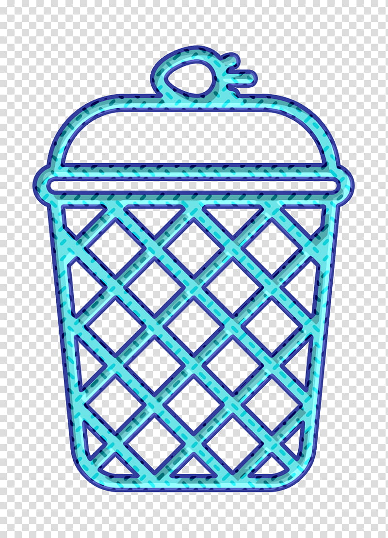 Ice Cream icon Waffle cup icon Waffle icon, Turquoise, Aqua, Blue, Storage Basket transparent background PNG clipart