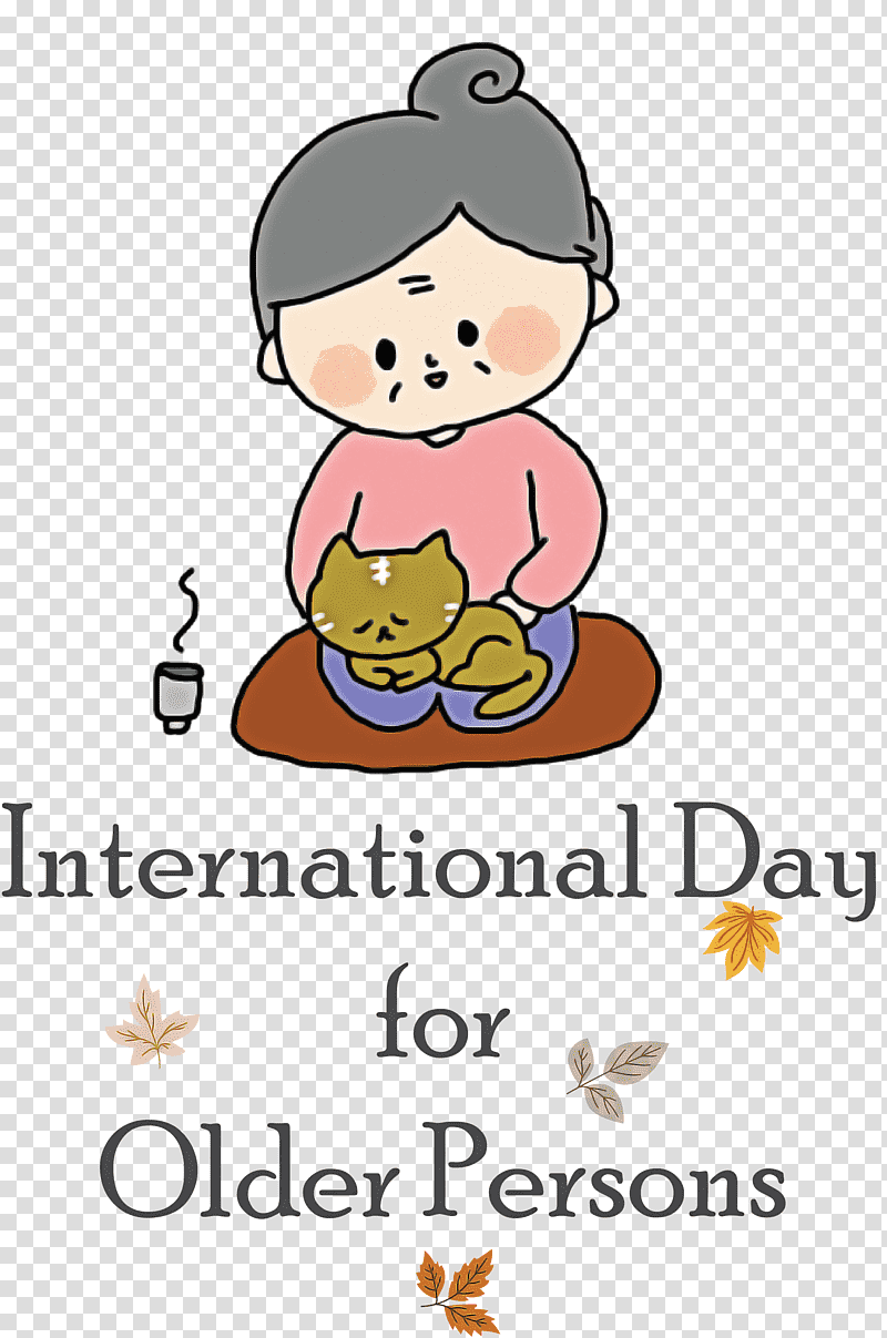 International Day for Older Persons International Day of Older Persons, Cartoon, Happiness, Meter, Behavior, Line, Peace Symbols transparent background PNG clipart