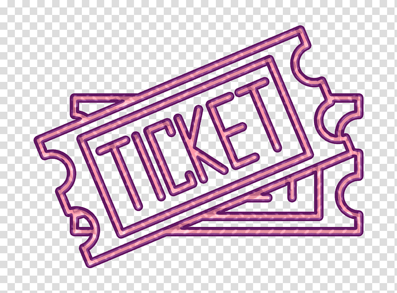 Two Tickets icon Theater icon interface icon, Show Must Go On Icon, Logo, Line, Text, Number, Mathematics transparent background PNG clipart