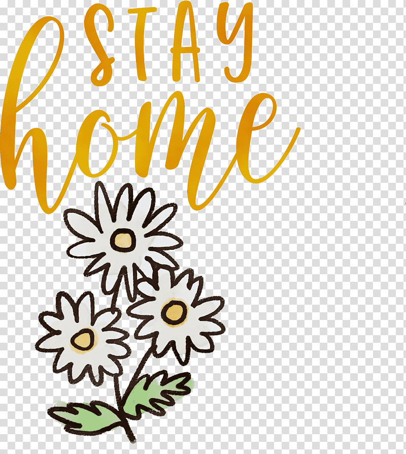 Floral design, Stay Home, Watercolor, Paint, Wet Ink, Divination, Watercolor Painting transparent background PNG clipart