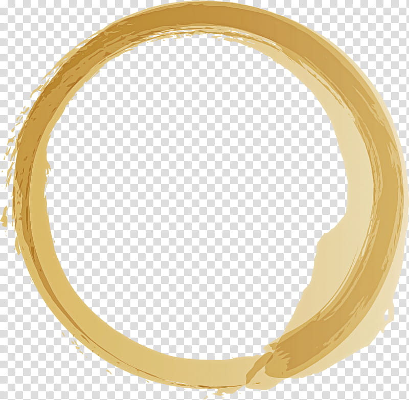 circle beige oval, BRUSH FRAME, Watercolor Frame transparent background PNG clipart