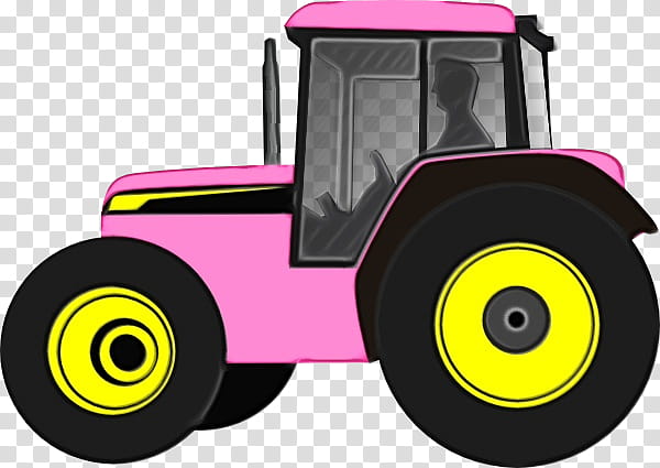 agriculture tractor cartoon farm farmer, Watercolor, Paint, Wet Ink, Field, Logo, Live transparent background PNG clipart