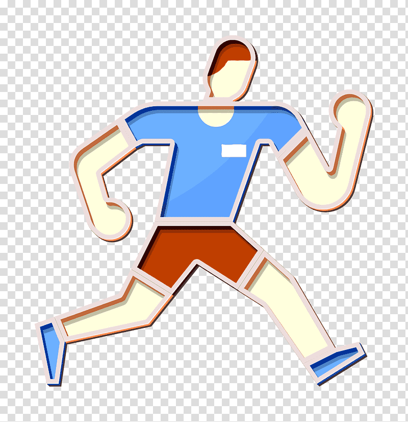 Man icon Hobby icon Running icon, Electric Blue M, Logo, Cartoon, Character, Symbol, Text transparent background PNG clipart