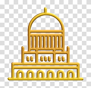 Monuments icon Mosque icon Jerusalem icon, Yellow, Line, Meter, Mathematics, Geometry transparent background PNG clipart thumbnail
