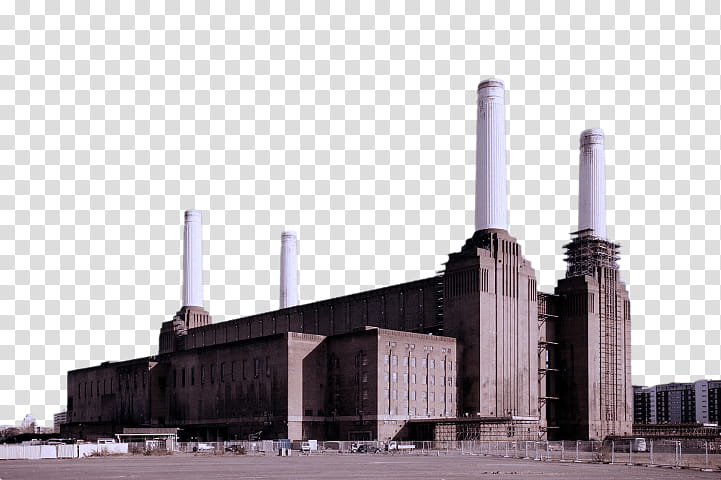 factory industry chimney architecture building, Power Station transparent background PNG clipart