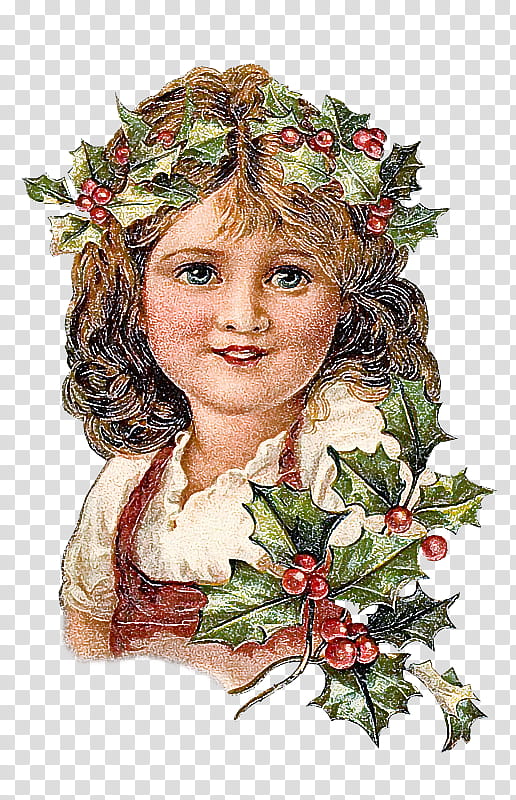 Christmas decoration, Holly, Plant, Wreath, Flower, Watercolor Paint, Cut Flowers, Portrait transparent background PNG clipart