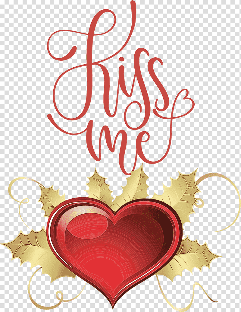 Valentine's Day, Kiss Me, Valentines Day, Watercolor, Paint, Wet Ink, Greeting Card transparent background PNG clipart