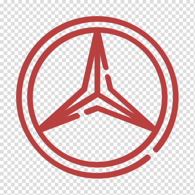 Car icon Transport Logos icon Mercedes benz icon, Symbol, Red, Line, Meter, Geometry, Mathematics transparent background PNG clipart