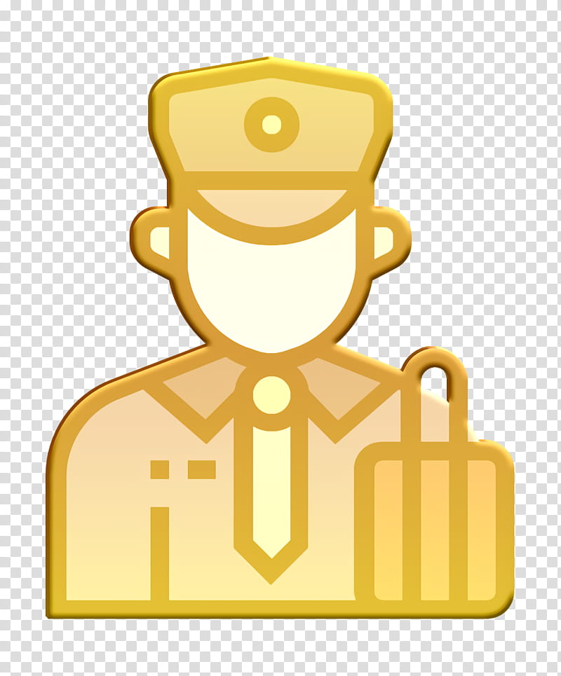 Airport icon Jobs and Occupations icon Customs icon, Yellow transparent background PNG clipart