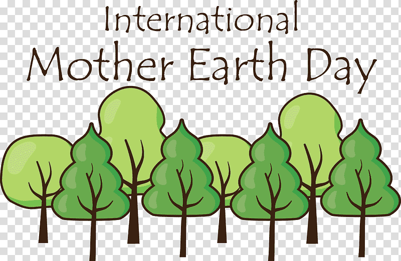 International Mother Earth Day Earth Day, Grasses, Leaf, Plant Stem, Cartoon, Green, Tree transparent background PNG clipart