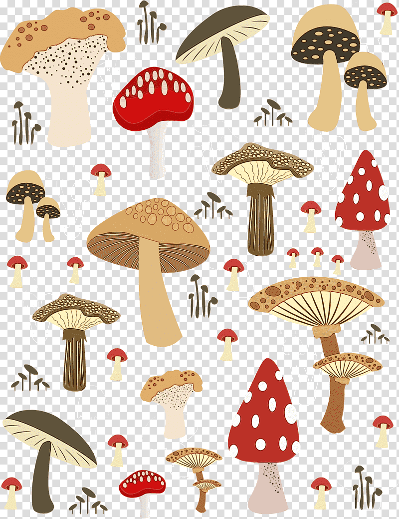 meter pattern mushroom science biology, Watercolor, Paint, Wet Ink transparent background PNG clipart
